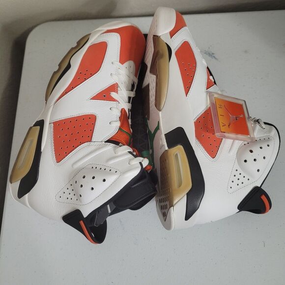 Nike Air Jordan 6 VI size 11 Retro Gatorade 384664-145 Orange white mid-top Men main image 8